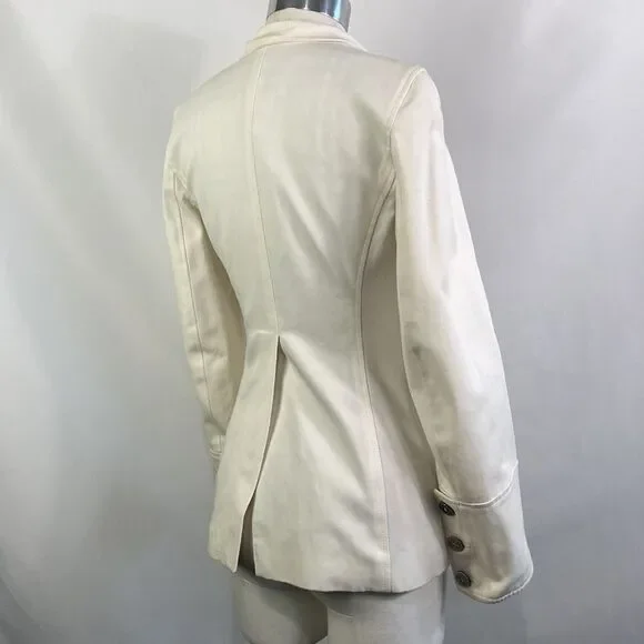 Burberry Cream High Neck SideโButton Jacket - Picture 8 of 16